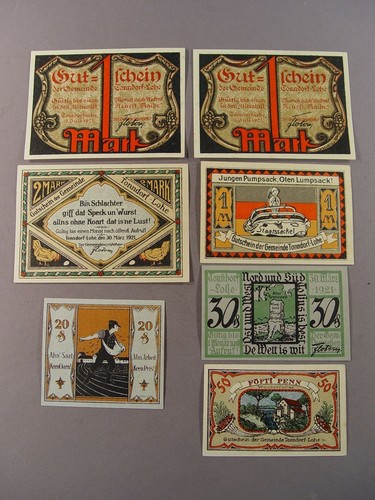 111 notgeld lot - 7, bons