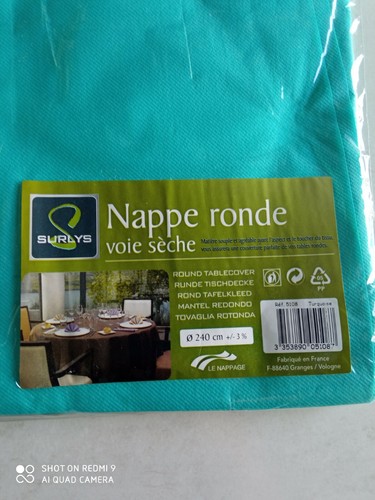 Nappe ronde papier effet - nappe, en