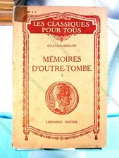 MÉMOIRE D'OUTRE-TOMBE TOME I