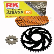 Kit Chaîne Suzuki GSX-S 125 17-20 Chaîne RK PC 428 Sb 122 Ouvrir Orange 14/45
