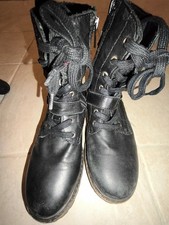 Bottines cuir noir avec - cuir,