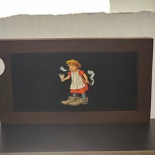 LOT RARE DE 5 PLAQUES A SYSTEME LANTERNE MAGIQUE 1870 THEME FUMEUR/cigare/pipe