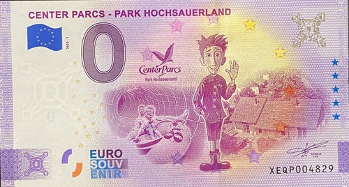 Billet euro centers parcs - 0,