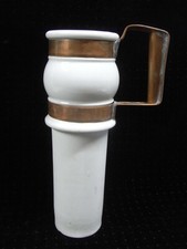 🇫🇷 CHOCOLATIÈRE DE BISTROT POT BAIN MARIE OBJET DE METIER PORCELAINE CUIVRE