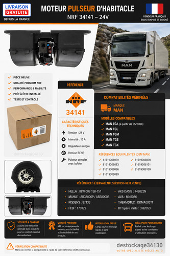 Nrf 34141 pulseur habitacle - nrf,
