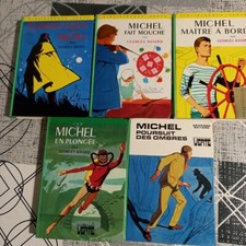 Lot De 5 Livres Michel Georges Bayard bibliothèque verte  Livre Ancien Vintage 