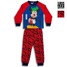 Pyjama Disney Mickey Mouse Officiel Manches Longues En Coton Enfant 4589