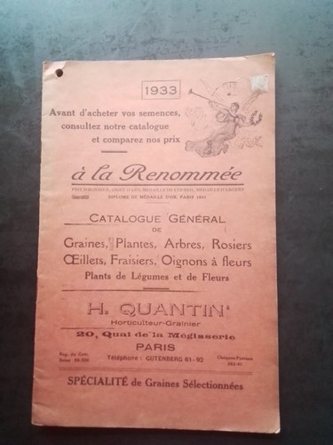 Catalogue 1933 la renommee - 1933,