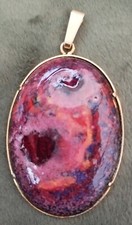 Pendentif Ovale en émaux sur