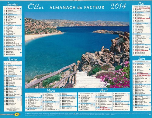 Calendrier oller 2014 - calendrier,