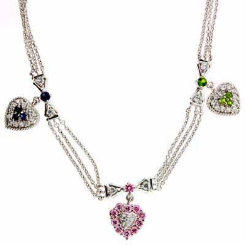 925 argent rose - rose,, vert