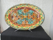 Magnifique grand plat ovale en céramique de Quimper