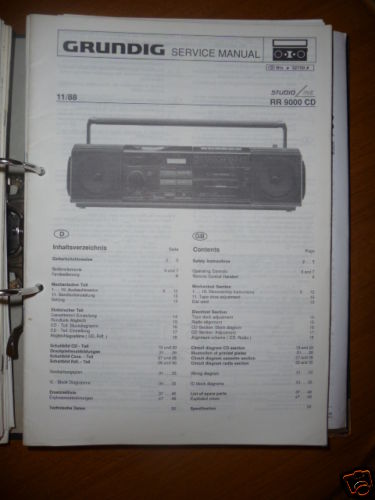 Manuel service grundig rr - manuel,