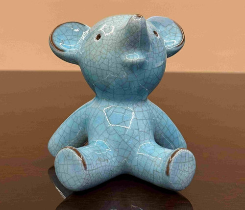 Figurine ours majolique - figurine, en