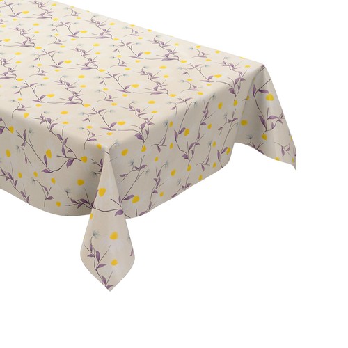 Nappe toile cirée beige - toile,
