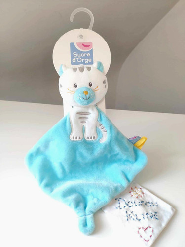 Doudou plat chat tigré - doudou,