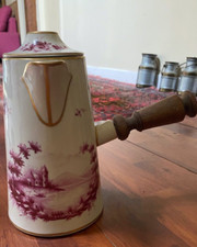 Chocolatière en porcelaine fine fin  XIX ème