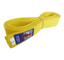 Ceinture Jukado Jaune Judo Karaté Compétition Arts Martiaux Coton Lourd 220 cm