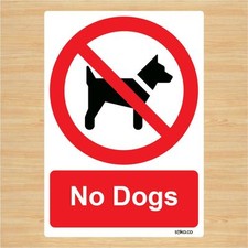 No Chiens Interdiction Signe Adhésif Vinyle 105mm X 148mm Par stika.co