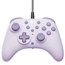 Manette filaire HORI Turbo Violet pale pour Nintendo Switch 2, OLED et Switch