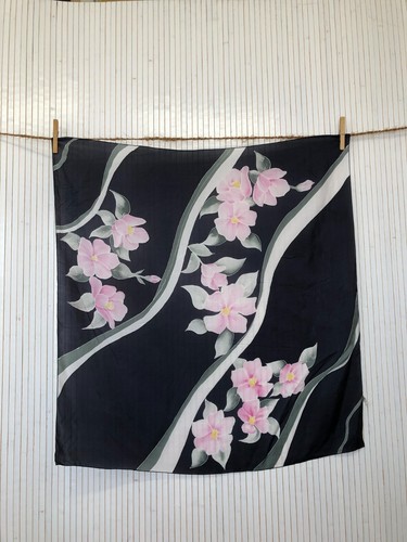 Foulard carré soie vintage - de,