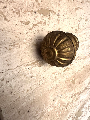 Bouton ancien laiton tiroir - ancien, en
