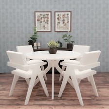 🥪white TABLE 4 CHAIRS