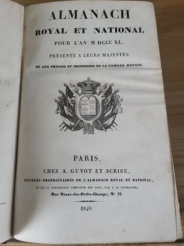 Almanach royal national - almanach,
