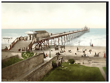 Scotland, Edinburgh, Portobello, The Pier Vintage photochrome,  photochromie, 