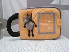 Auzou Mon premier album photo velours jaune tissu avec pt'it loup de 0 à 3 ans