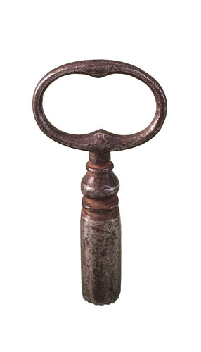 Ancienne clef horloge carré - d'horloge,