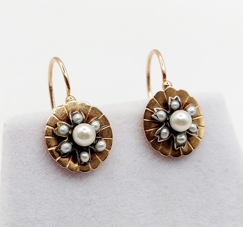 Dormeuses marguerite antique