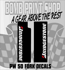 pw50 Fork autocollants graphiques yamaha pw 50 personnel peewee stratifié motocross noir