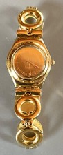 SWATCH IRONY FEMME VINTAGE DORÉ - PILE NEUVE - FONCTIONNE