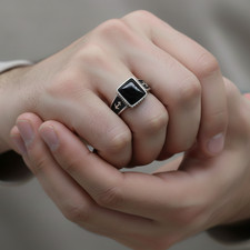 Bague chevalière homme argent - bague,