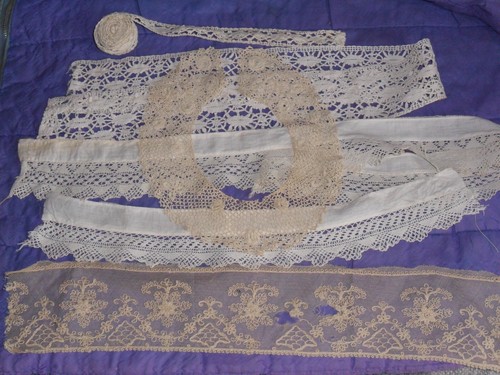 Vintage lot dentelles crochet
