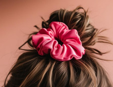 Lot 6 Elastiques Chouchou en Satin pour Cheveux Accessoire Mode Doux Femme/Fille