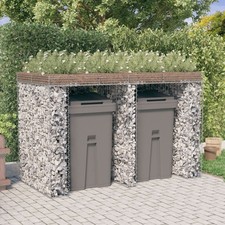 Mur de gabion pour poubelle