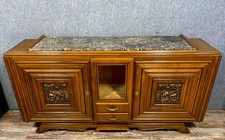 Buffet-Enfilade en noyer époque art déco dans l'esprit de Marcel Breuer