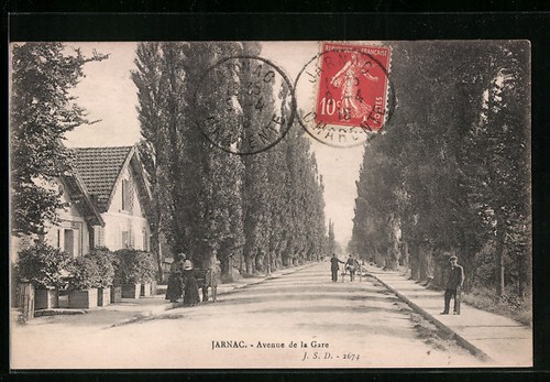 Cpa jarnac avenue - la, gare