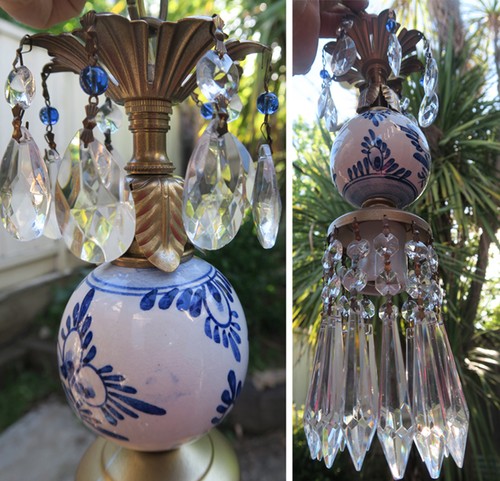 Vintage beaded gzhel inspired - vintage,