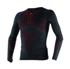 Dainese T-shirt Thermique D-Core Thermo LS Noir/Rouge