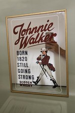 CADRE MIROIR JOHNNIE WALKER SCOTCH WHISKY / DECORATION VINTAGE / COLLECTION 