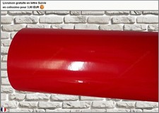 film vinyle rouge brillant thermoformable sticker adhésif covering 20cm x 10cm
