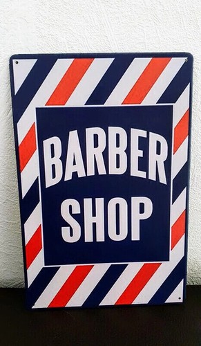 Plaque métal vintage barber