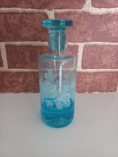 Flacon verre bleu - verre,