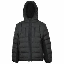 Veste Scolaire Décontractée Padded Pour Garçons Enfant Noir Manteau Boule Hiver