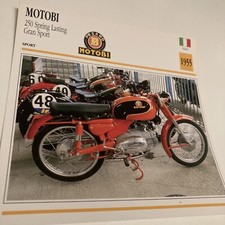 Motobi 250 spring Lasting Gran sport 1955 carte moto de collection Atlas Italie