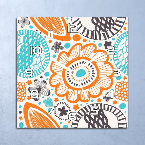 Horloge murale design - en, verre