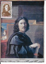 FRANCE CARTE POSTALE PREMIER JOUR FDC 1965 NICOLAS POUSSIN PORTRAIT